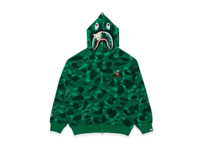 A BATHING APE x Stray Kids Shark Full Zip Hoodie IN "Green"