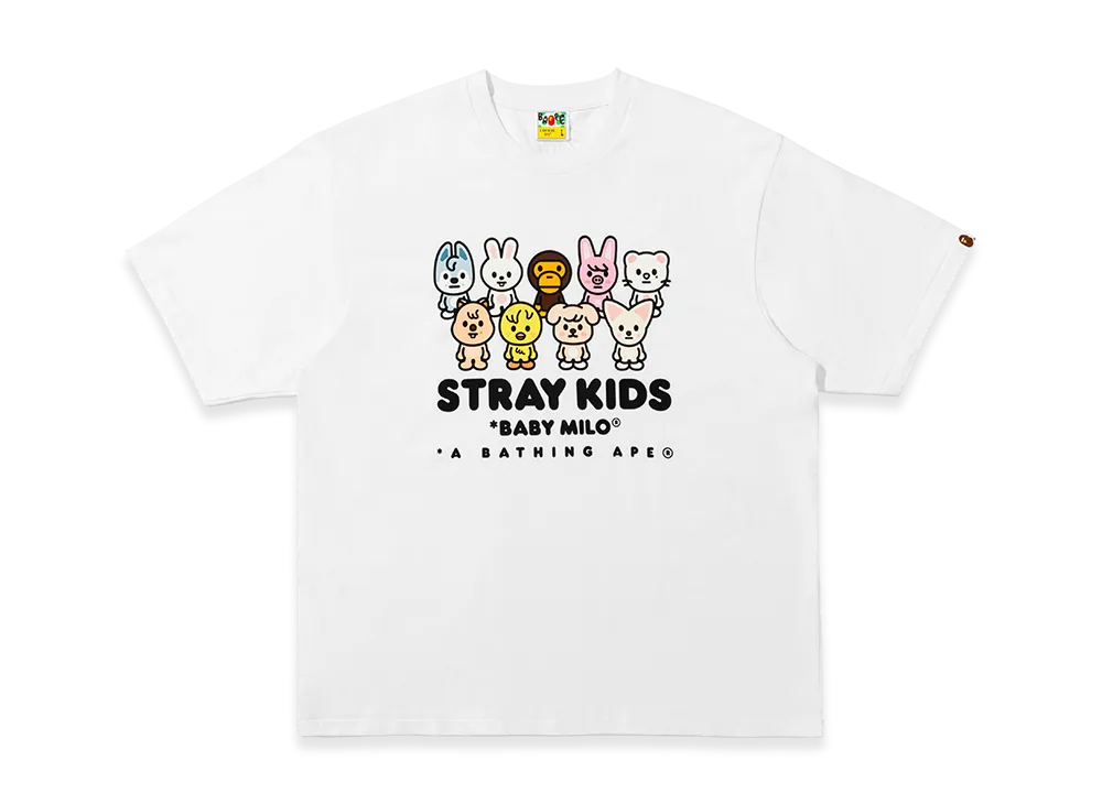 A BATHING APE x Stray Kids SKZOO Family Baby Milo Tee "White"