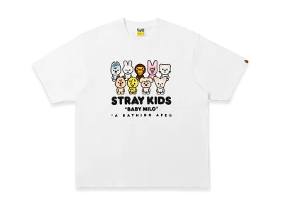 A BATHING APE x Stray Kids SKZOO Family Baby Milo Tee "White"
