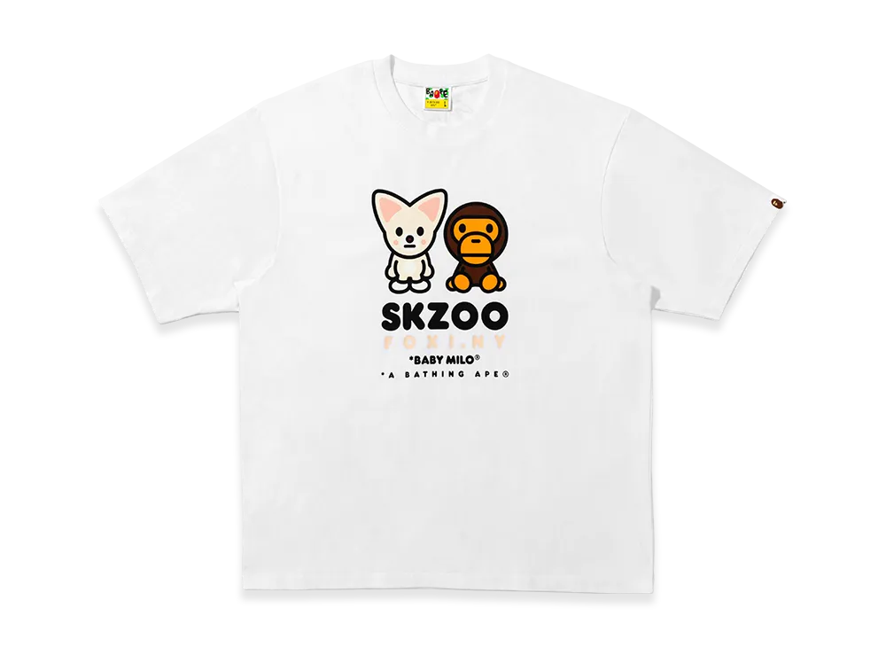 A BATHING APE x Stray Kids Baby Milo Tee IN "White"