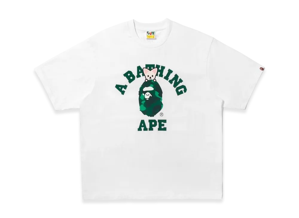 A BATHING APE x Stray Kids College Tee IN "White"