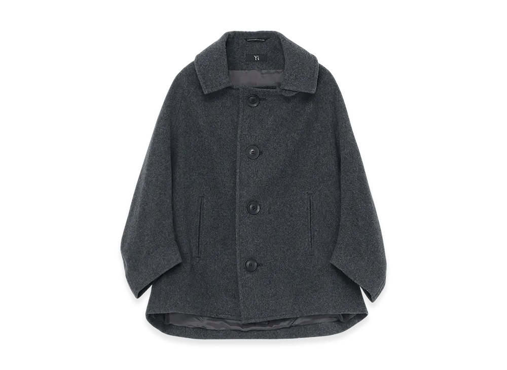 Y's Airy Mosser Middle Coat "Grey"