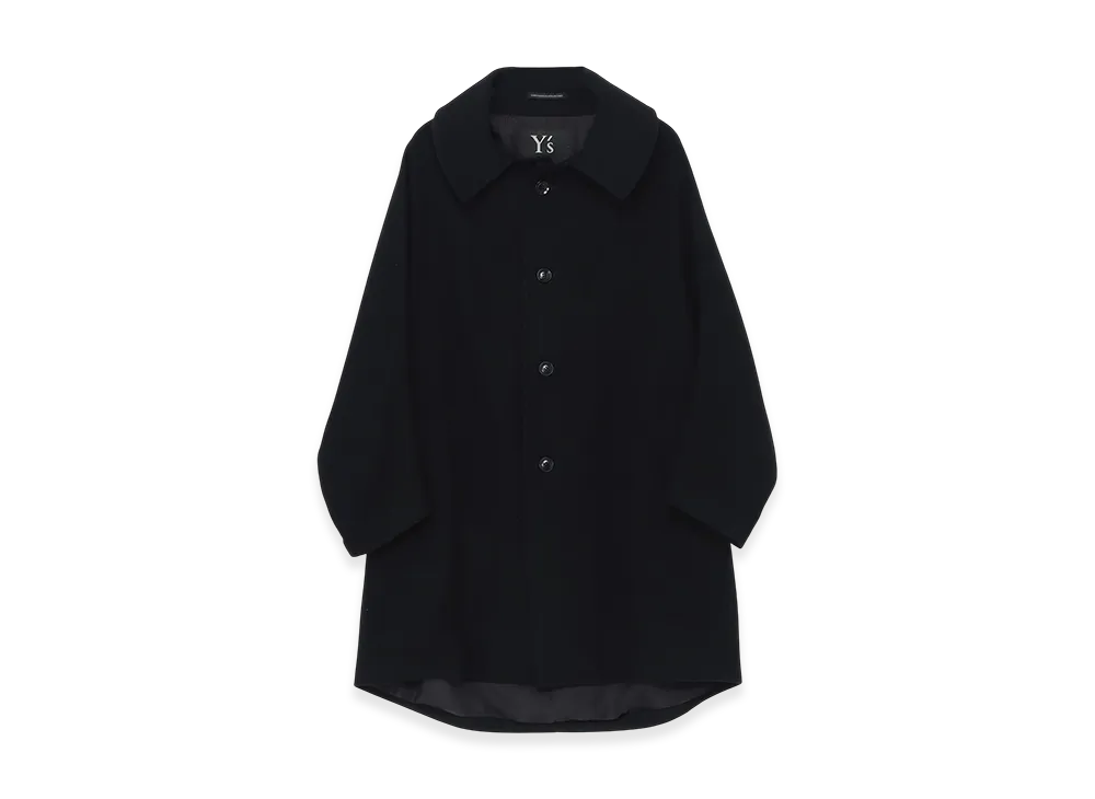 Y's Airy Mosser Long Cape Coat "Black"