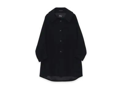 Y's Airy Mosser Long Cape Coat "Black"