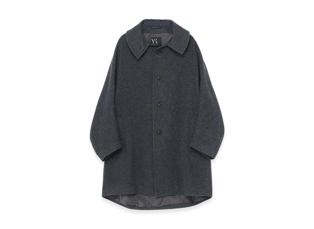 Y's Airy Mosser Long Cape Coat "Grey"