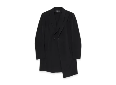 Y's Crepe De Chine Double Front Jacket "Black"