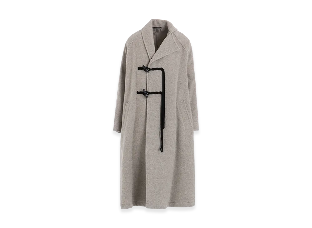 Y's Airy Mosser Toggle Button Coat "Light Grey"