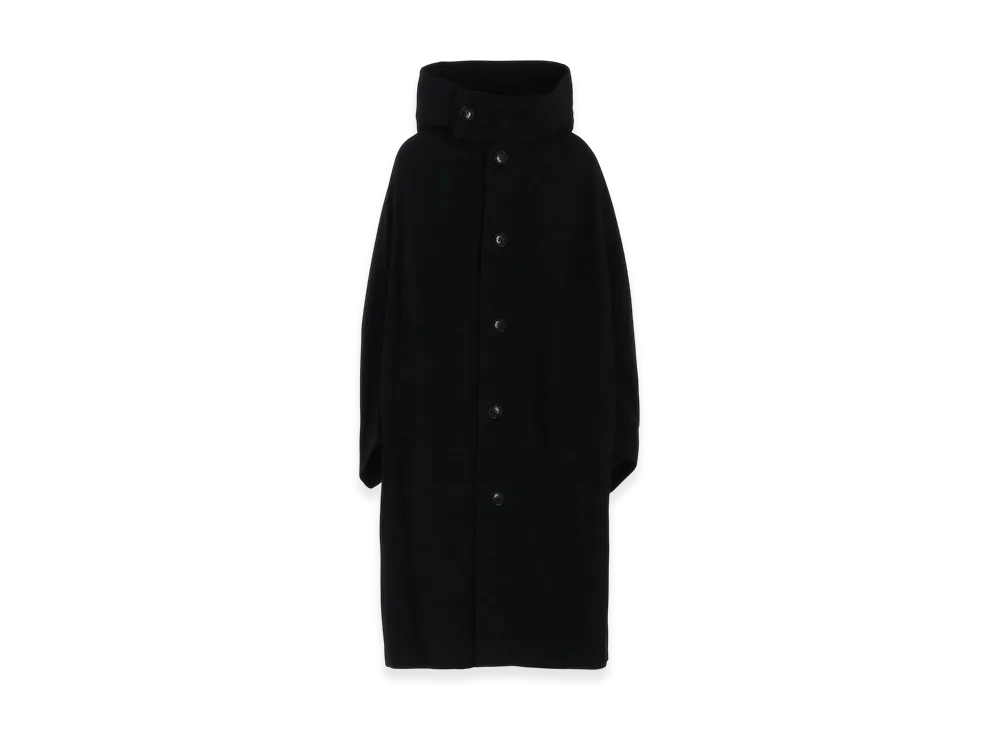 Y's Airy Mosser Long Cape Coat "Black"