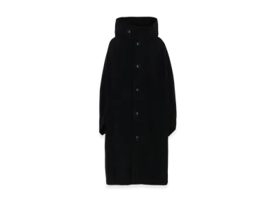 Y's Airy Mosser Long Cape Coat "Black"