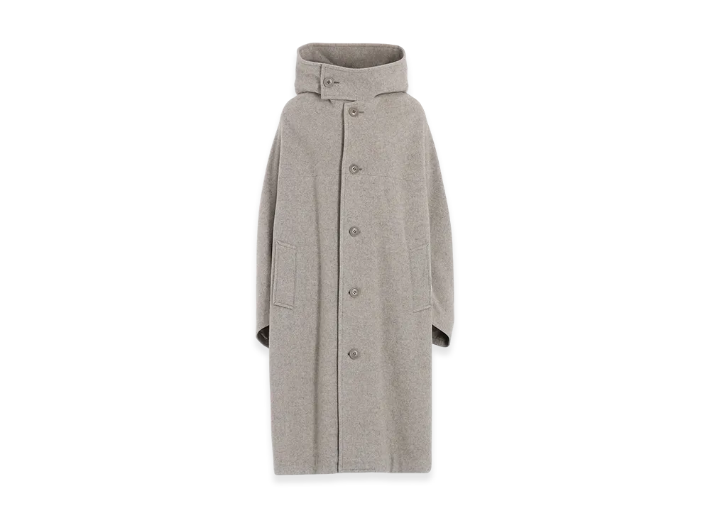 Y's Airy Mosser Long Cape Coat "Light Grey"