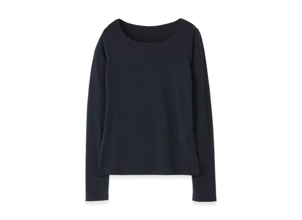Y's Stretch Jersey Classic Long Sleeve T-shirt "Navy"
