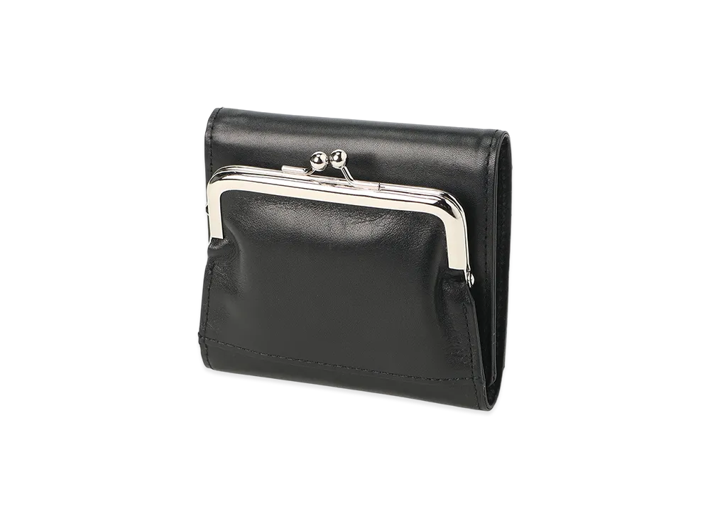 Y's Semi-Gloss Smooth Leather Wallet "Black"
