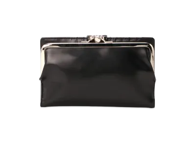 Y's Glossy Smooth Leather Long Wallet "Black"