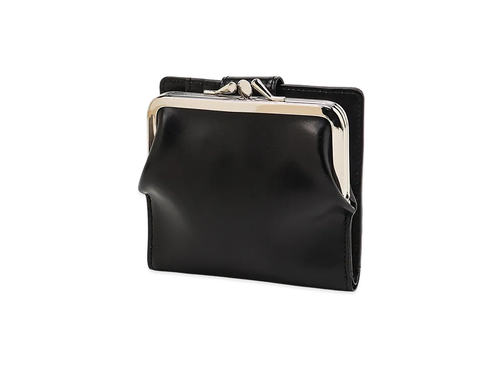 Y's Glossy Smooth Leather Small Wallet "Black"