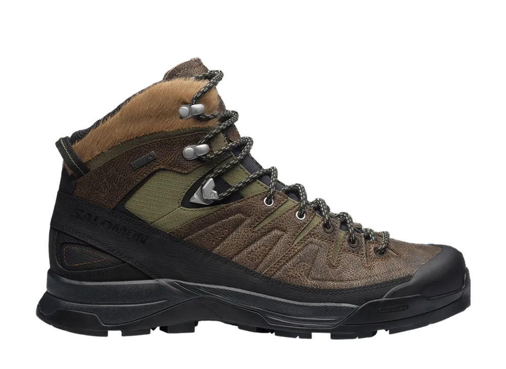 Salomon X-ALP Mid Distressed Leather GORE-TEX "Dark Earth/Black/Deep Lichen Green"