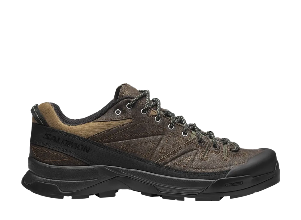 Salomon X-ALP Low Distressed Leather "Dark Earth/Black/Deep Lichen Green"