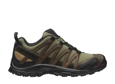 サロモン XA プロ 3D ディストレスト レザー "ダークアース/ブラック/ディープライケングリーン"