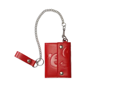Supreme Leather Chain Wallet (25FW) "Red"