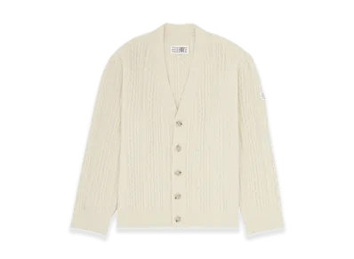 MM6 Maison Margiela Cable Knit Cardigan "White"