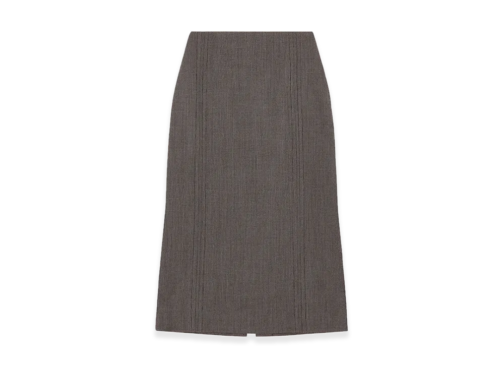 MM6 Maison Margiela Light Tweed Midi Skirt "Brown/Beige"