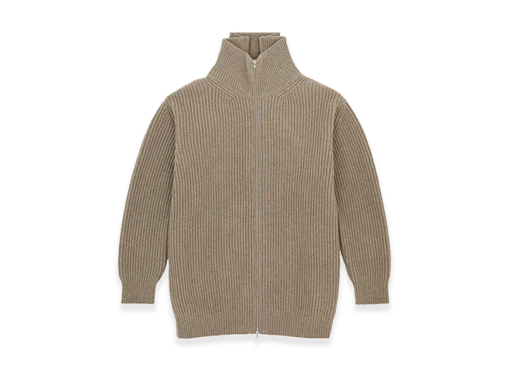 MM6 Maison Margiela Rib Knit Cardigan "Pink Beige"