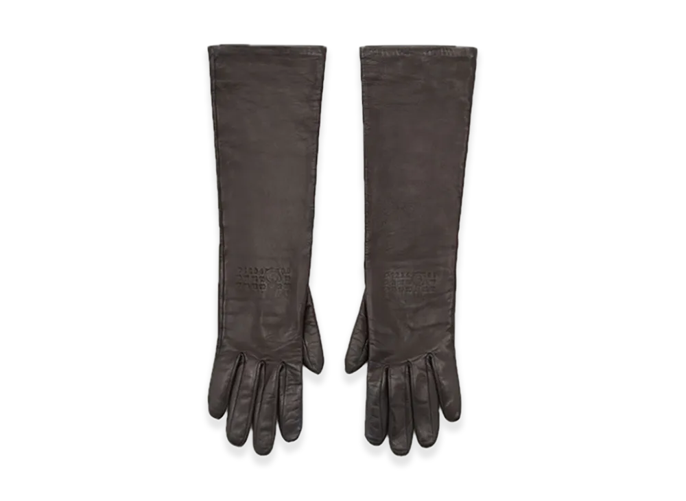 MM6 Maison Margiela Medium Leather Gloves "Grey"
