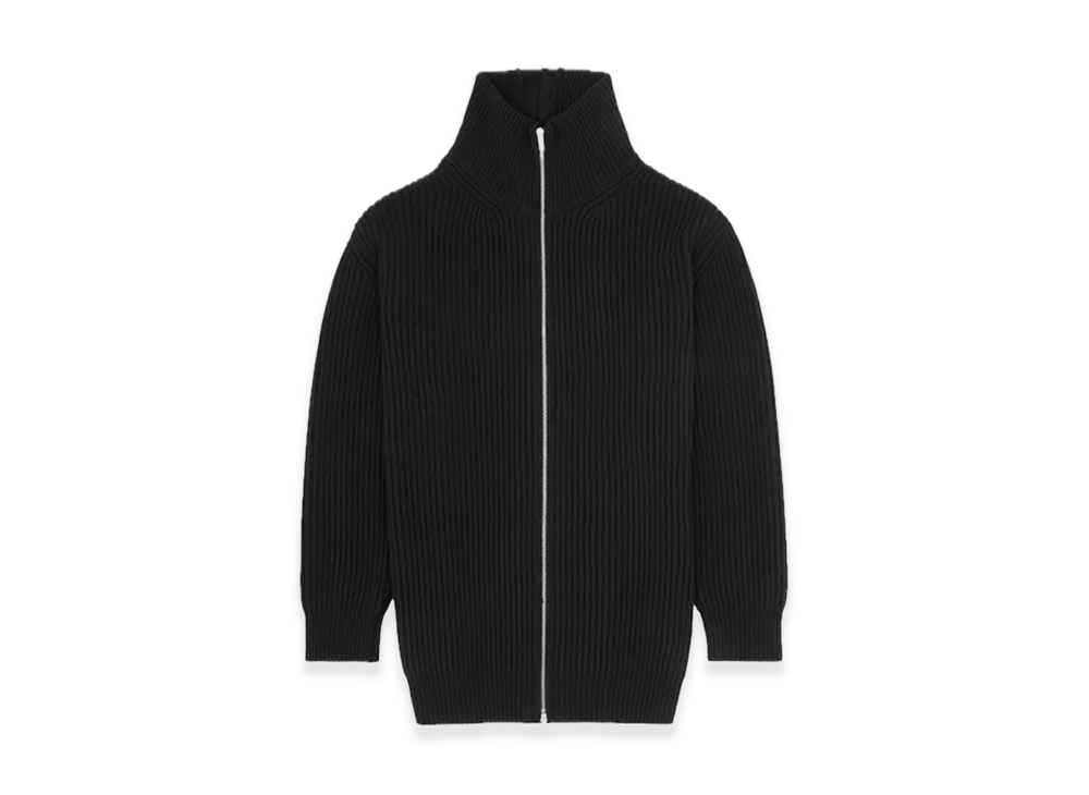 MM6 Maison Margiela Rib Knit Cardigan Dress "Black"