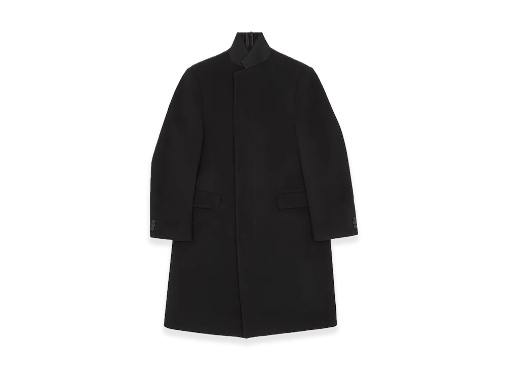 MM6 Maison Margiela Stand Collar Wool Blend Coat "Black"