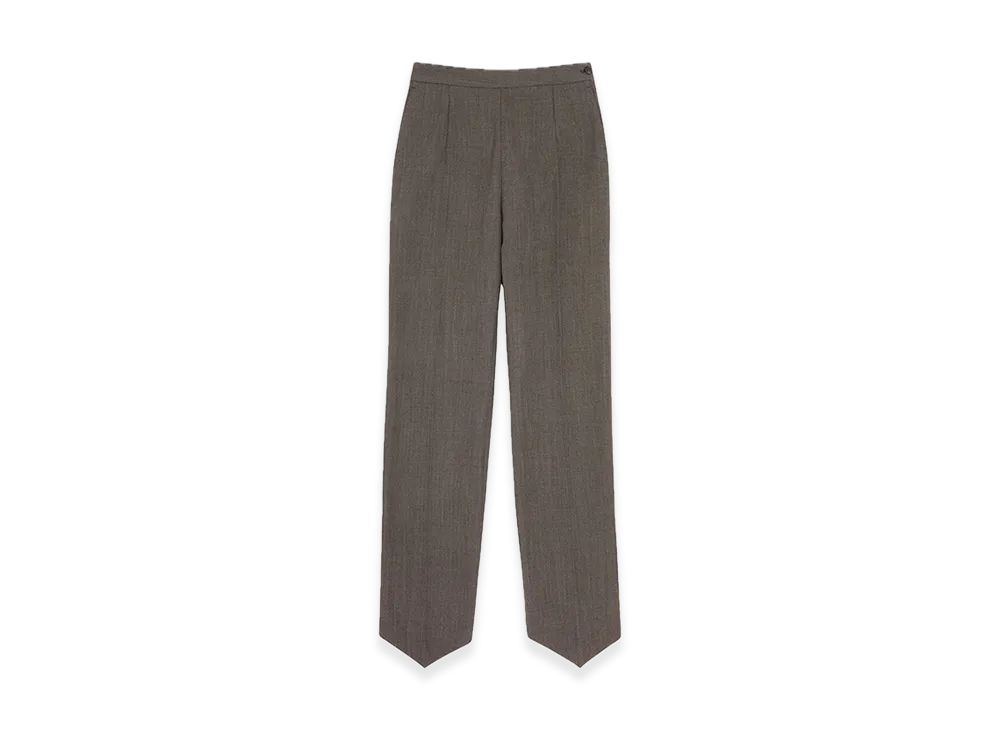MM6 Maison Margiela Light Tweed Tailored Trousers "Brown/Beige"