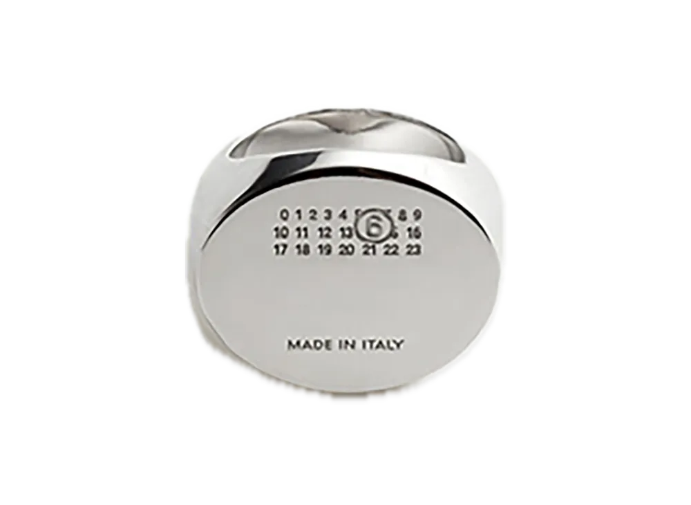 MM6 Maison Margiela Numeric Signet Ring "Silver"
