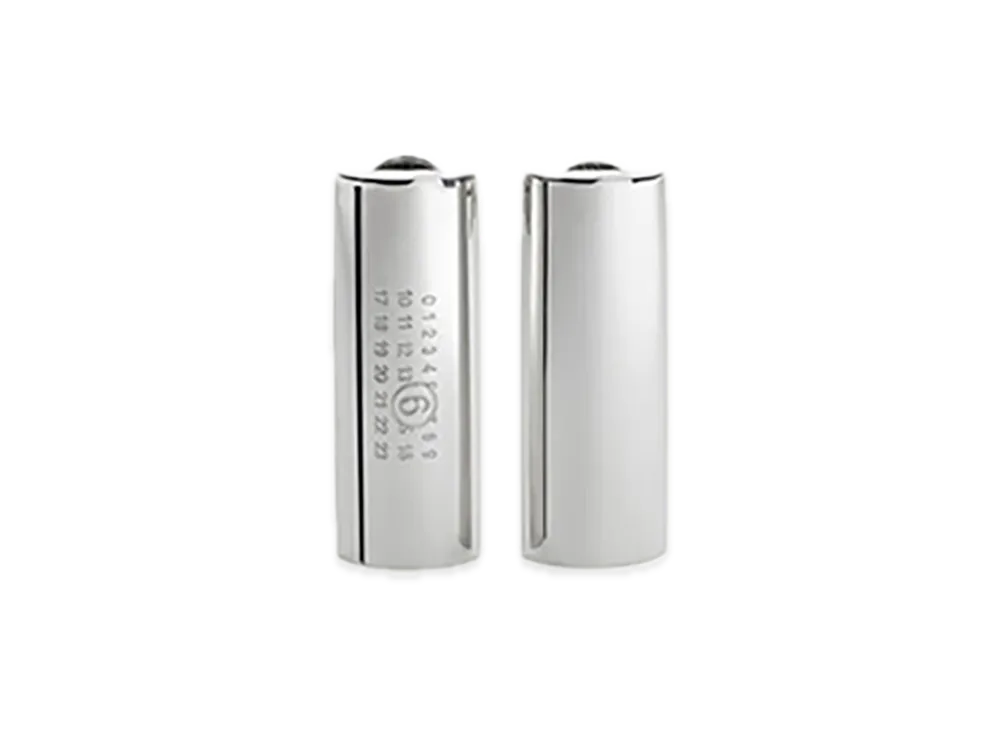 MM6 Maison Margiela Numeric Drop Earrings "Silver"