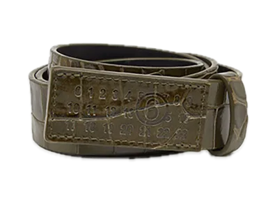 MM6 Maison Margiela Croco Print Belt "Olive"