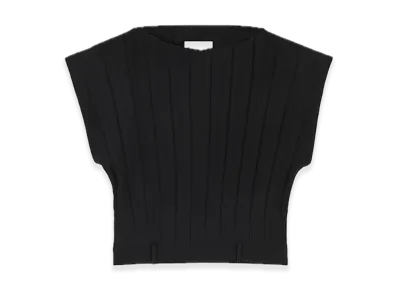 MM6 Maison Margiela Pleated Sleeveless Top "Black"