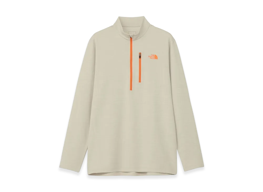 The North Face Long Sleeve QD Mid Zip Up "White Mix Gray"