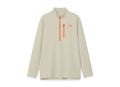 The North Face Long Sleeve QD Mid Zip Up "White Mix Gray"