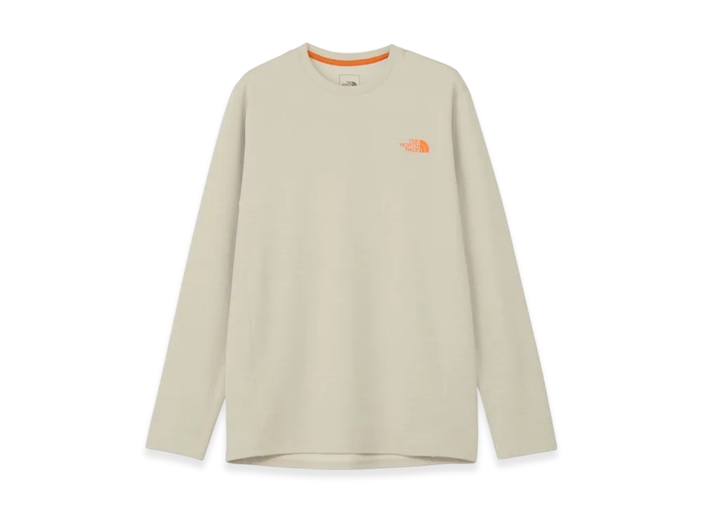 The North Face Long Sleeve QD Mid Crew "White Mix Gray"