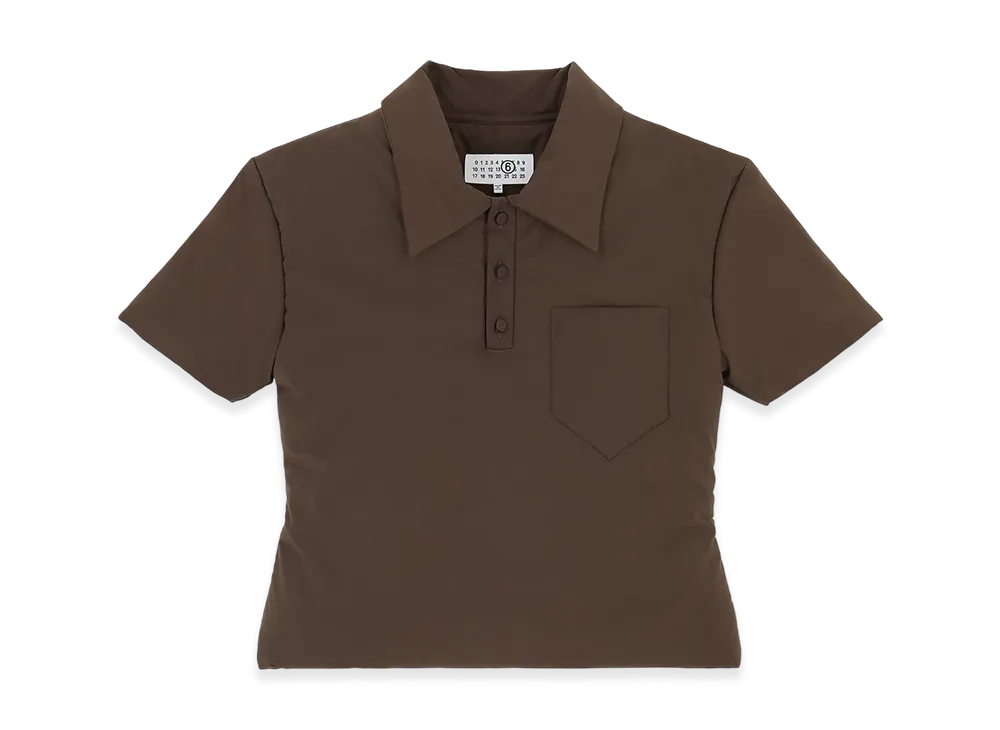 MM6 Maison Margiela Padded Polo Top "Brown"