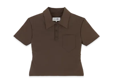 MM6 Maison Margiela Padded Polo Top "Brown"