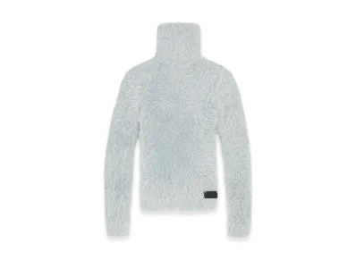 MM6 Maison Margiela Faux Fur Turtleneck Sweater "Light Grey"