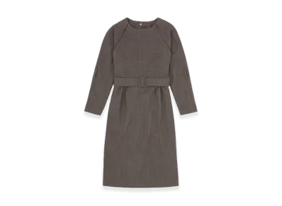 MM6 Maison Margiela Belted Drape Midi Dress "Brown/Beige"
