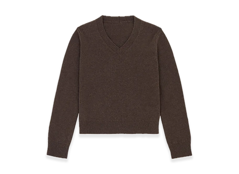 MM6 Maison Margiela V-neck Wool Jumper "Brown"