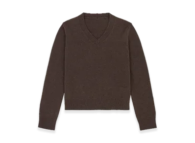 MM6 Maison Margiela V-neck Wool Jumper "Brown"