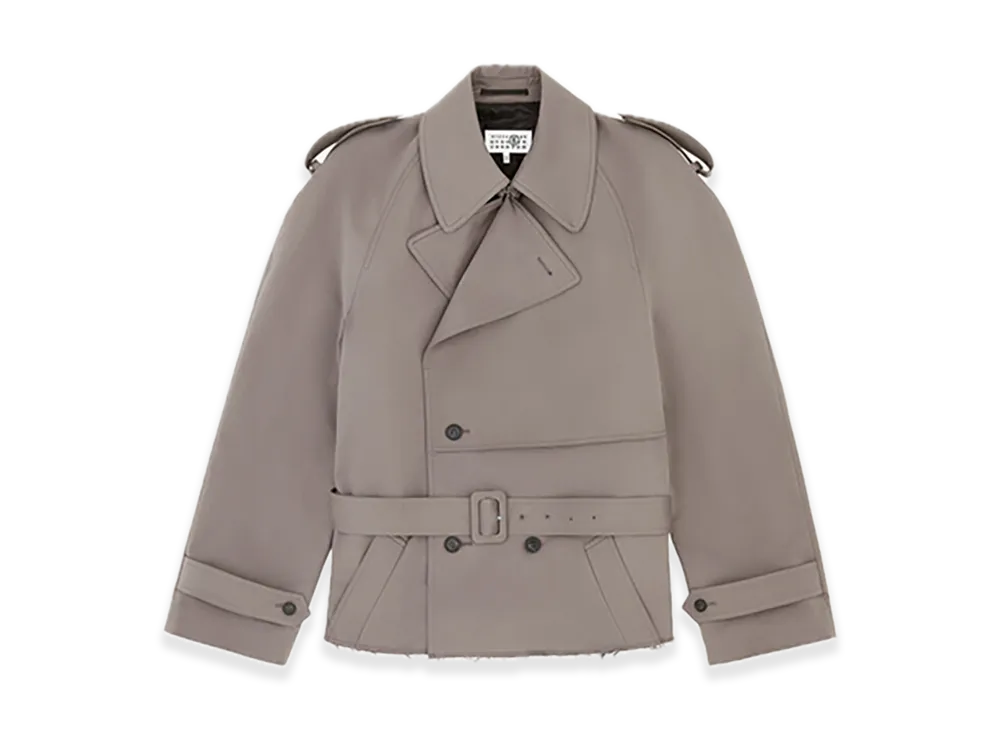 MM6 Maison Margiela Cropped Trench Coat "Grey"