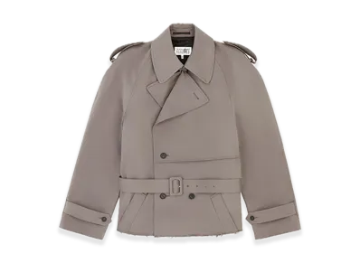 MM6 Maison Margiela Cropped Trench Coat "Grey"