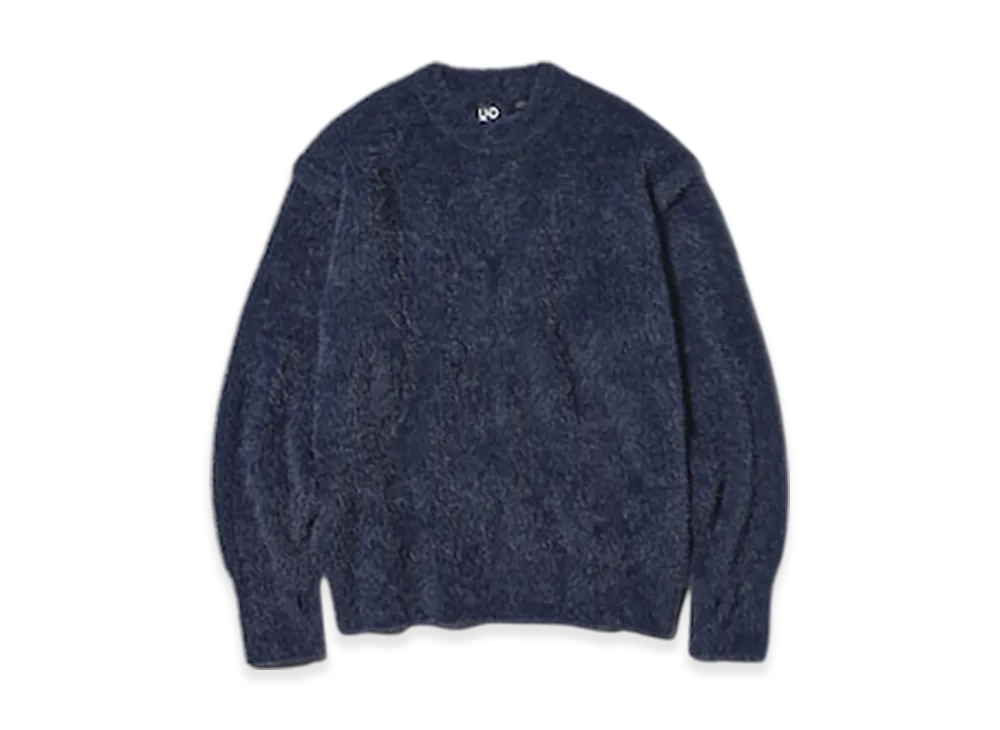 GU x UNDERCOVER Shaggy Crew Neck Sweater "Navy"
