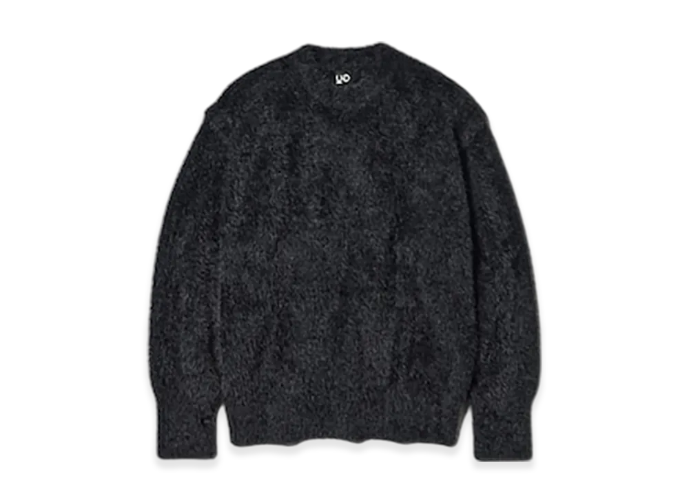 GU x UNDERCOVER Shaggy Crew Neck Sweater "Black"