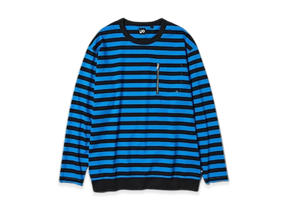 GU x UNDERCOVER Zip Pocket Border T-Shirt (Long Sleeve) "Blue"