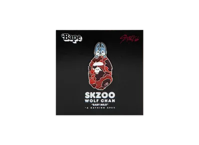 A BATHING APE x Stray Kids Metal Pins Bang Chan "Red"