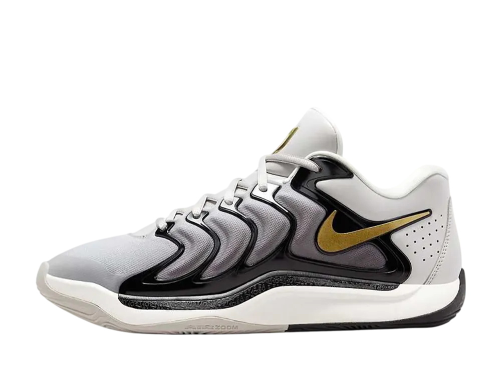 ナイキ KD17 "ライトアイアンオール/ブラック/セイル/メタリックゴールド" (FJ9487-003/FJ9488-003)
