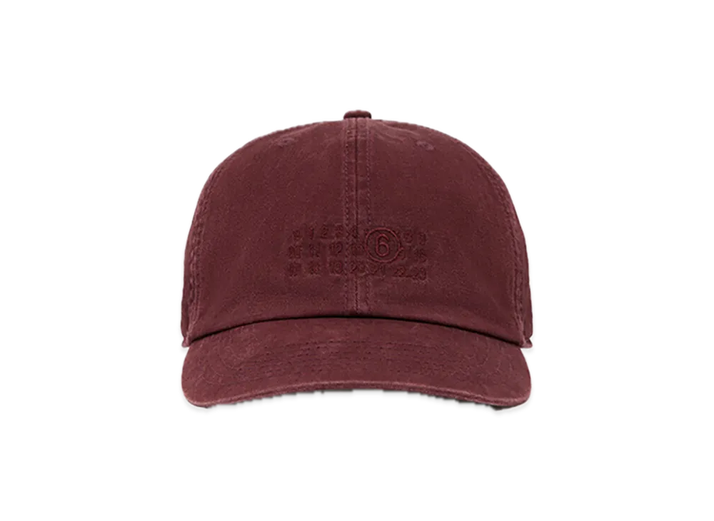 MM6 Maison Margiela Cotton Baseball Cap "Bordeaux"